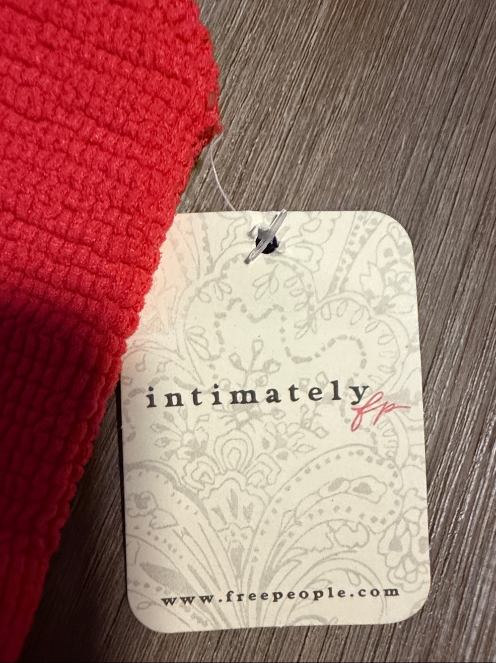 Intimately Free People From Fire red waffle knit cami crop top - Picture 2 of 5